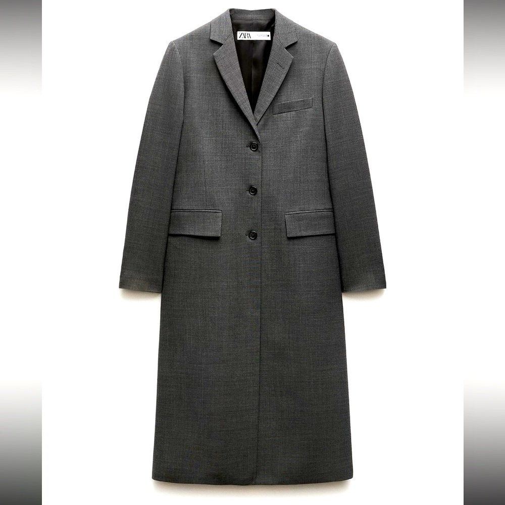Zara Gray Long Coat